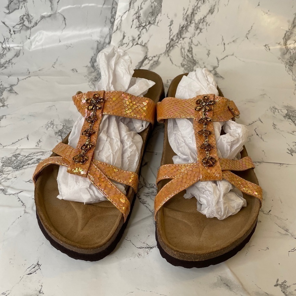 New Betula Iridescent Embellished Crystal Sandals - Picture 4 of 7